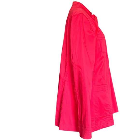 J Jill Red Button Front Jacket Sz M - Picture 4 of 7
